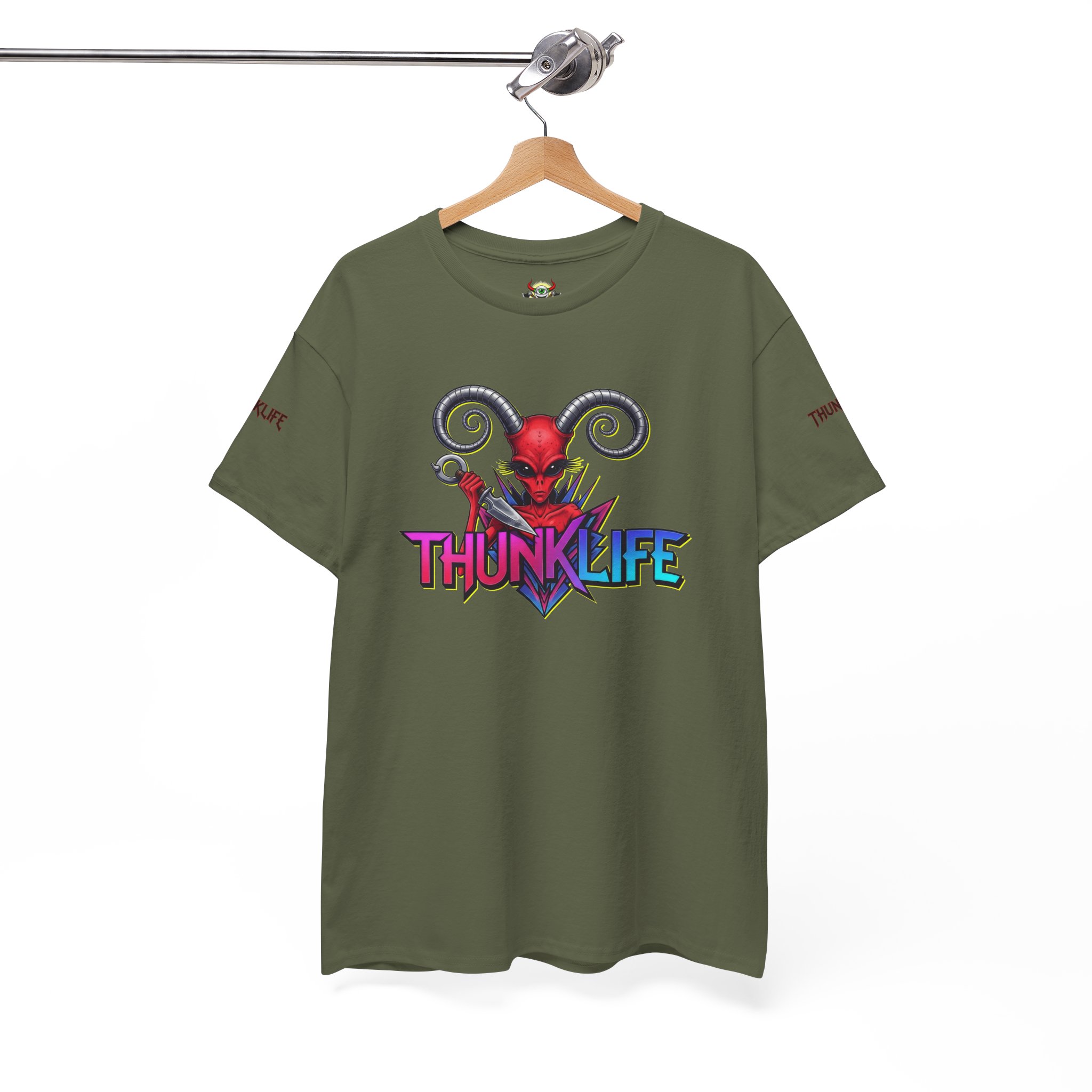 SLAYLIEN DEVIL - THUNKLIFE - Many Colors! Super Comfy Unisex Heavy Cotton Tee - Super Cool! - Image 78