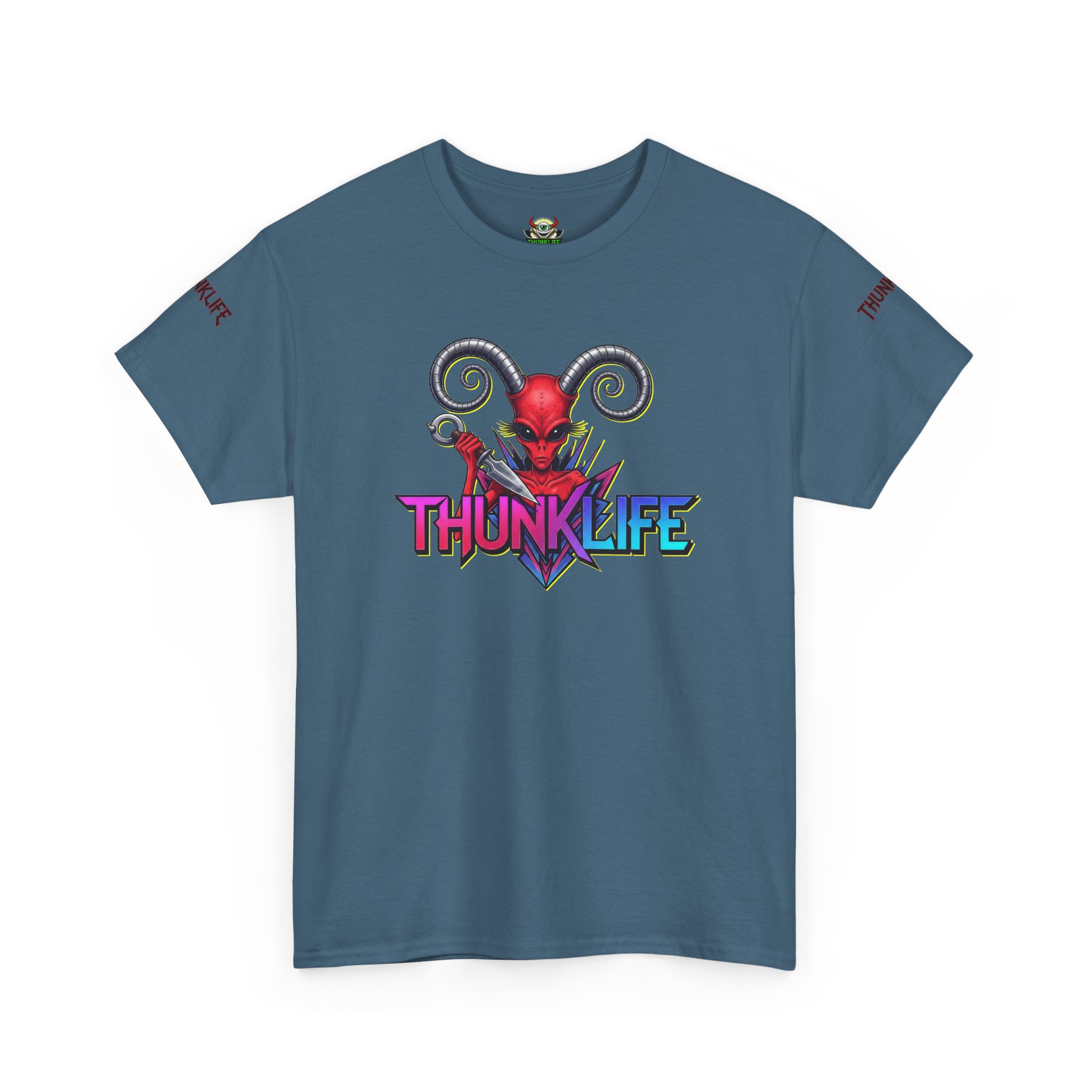 SLAYLIEN DEVIL - THUNKLIFE - Many Colors! Super Comfy Unisex Heavy Cotton Tee - Super Cool! - Image 20