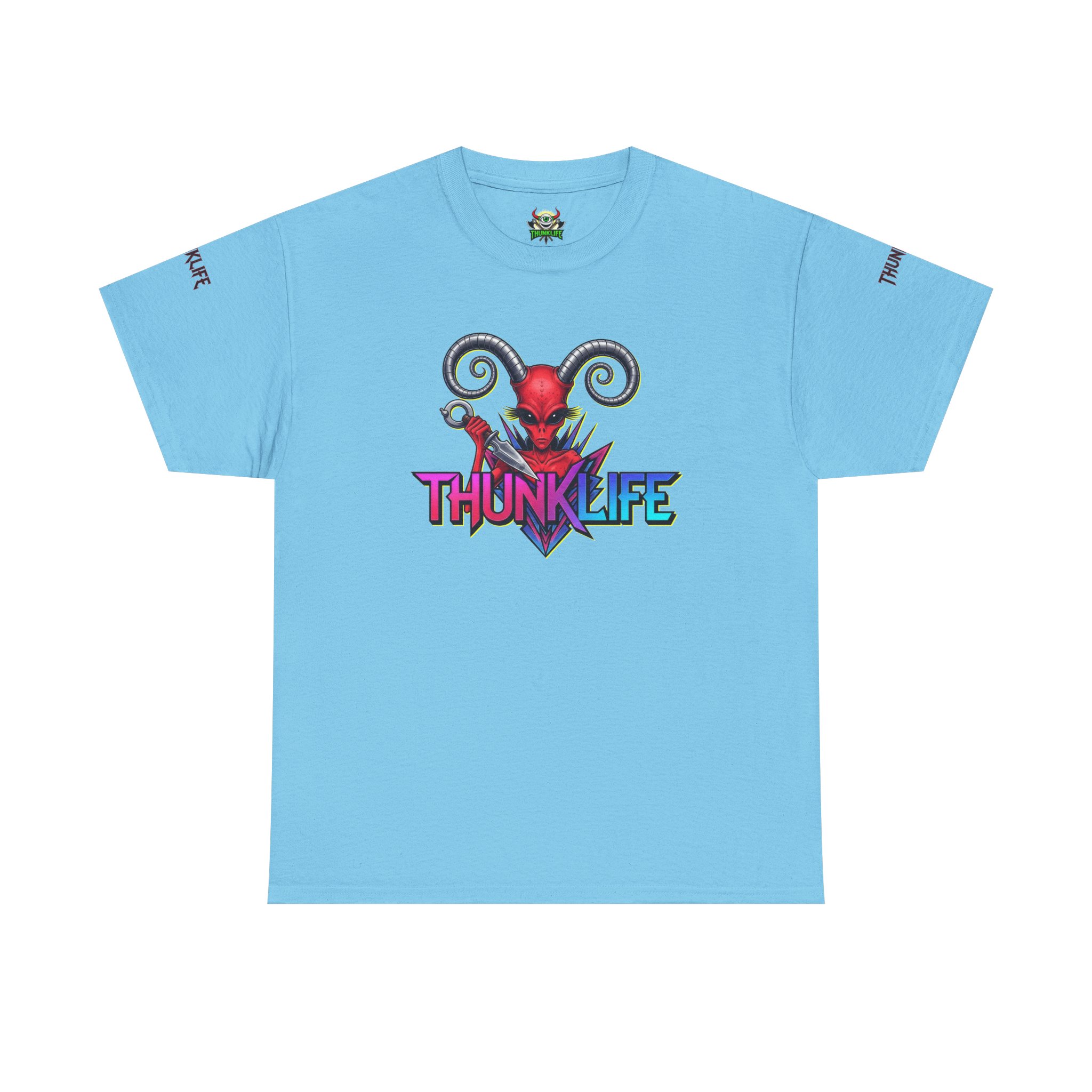 SLAYLIEN DEVIL - THUNKLIFE - Many Colors! Super Comfy Unisex Heavy Cotton Tee - Super Cool! - Image 83