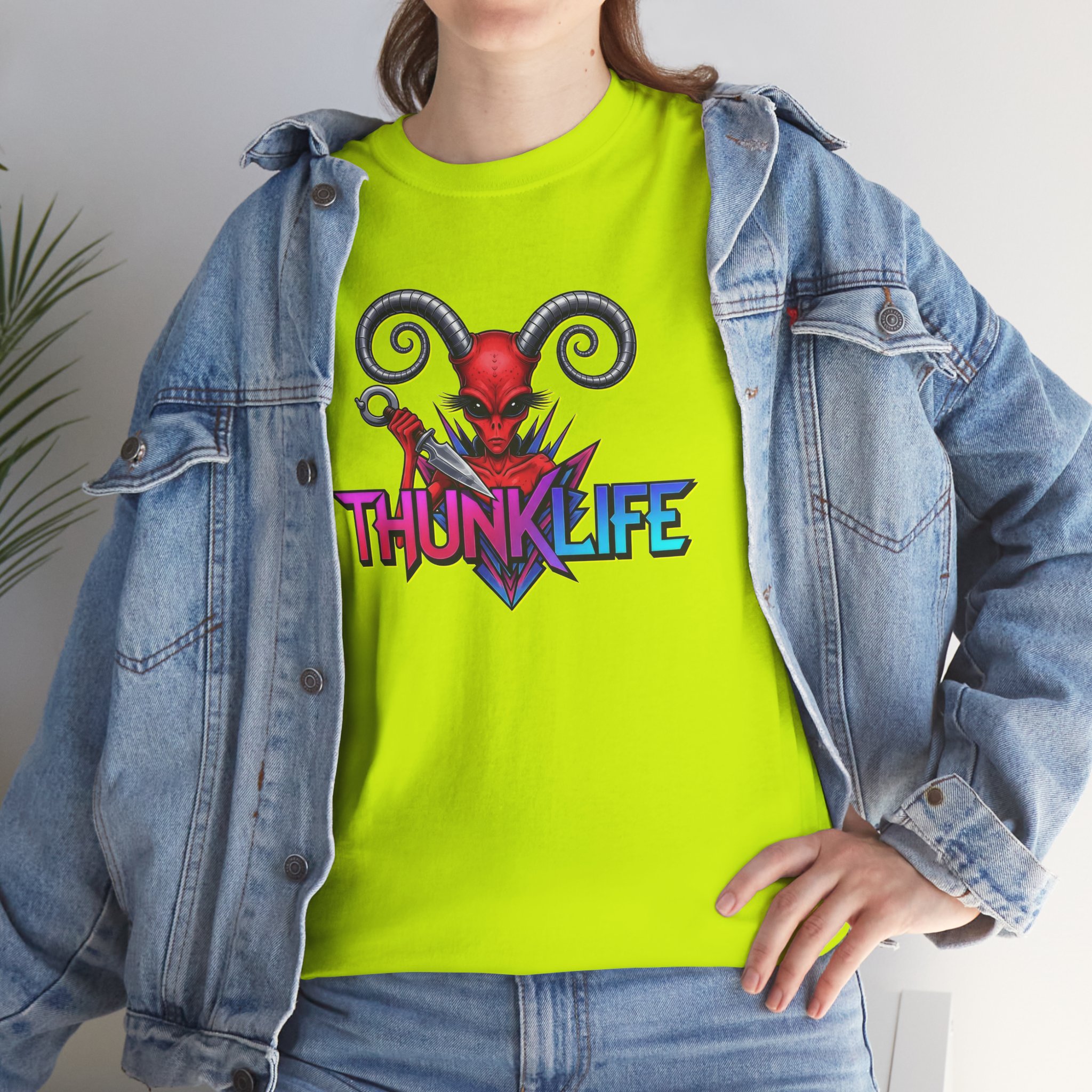 SLAYLIEN DEVIL - THUNKLIFE - Many Colors! Super Comfy Unisex Heavy Cotton Tee - Super Cool! - Image 51