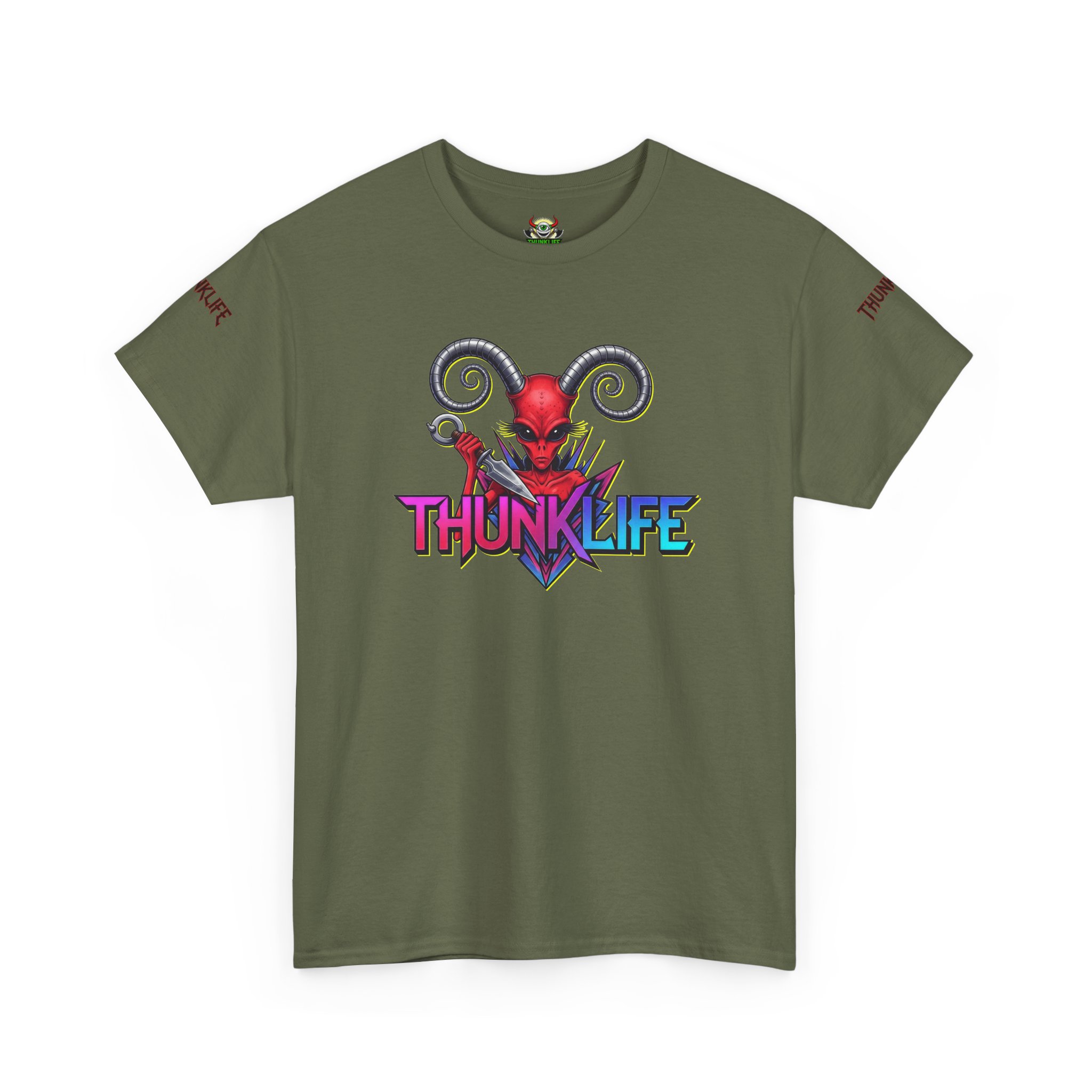 SLAYLIEN DEVIL - THUNKLIFE - Many Colors! Super Comfy Unisex Heavy Cotton Tee - Super Cool! - Image 76