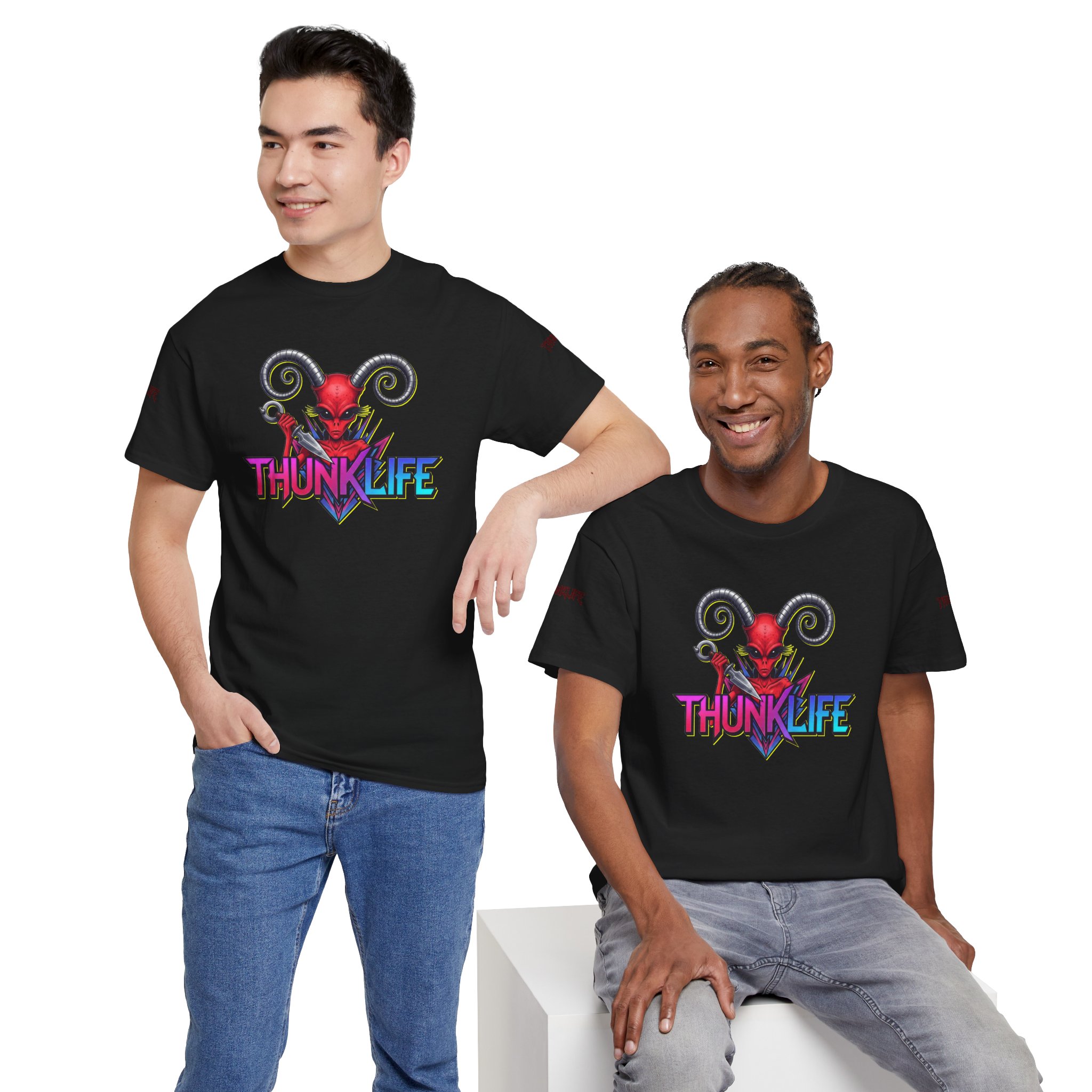 SLAYLIEN DEVIL - THUNKLIFE - Many Colors! Super Comfy Unisex Heavy Cotton Tee - Super Cool! - Image 43