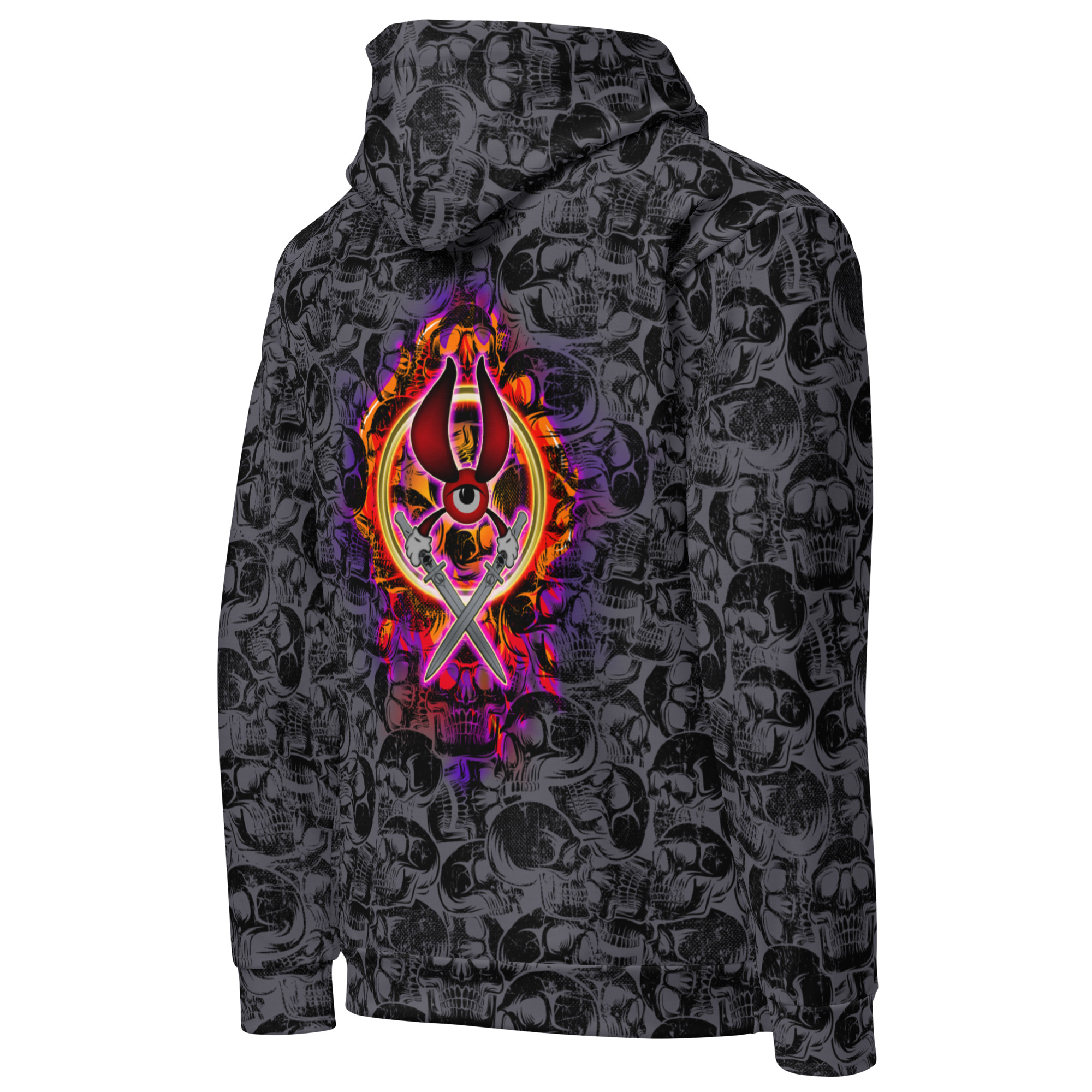 Thunk Life / Bullseye Bones - Unisex Hoodie - Steel Grey - Image 3