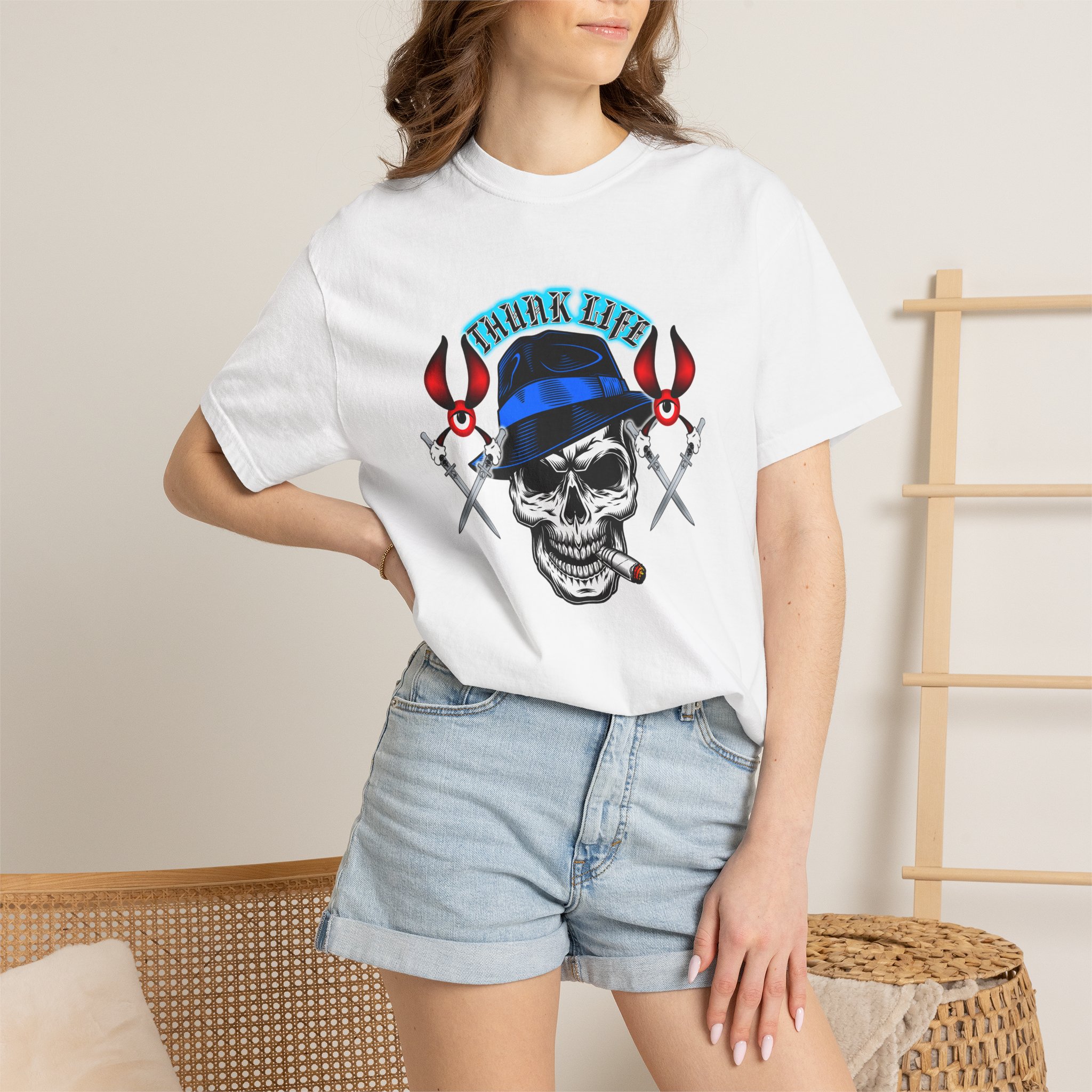 Fedora Skull ThunkLife Graphic Unisex T-Shirt — Bladed Back Streetwear - Image 4