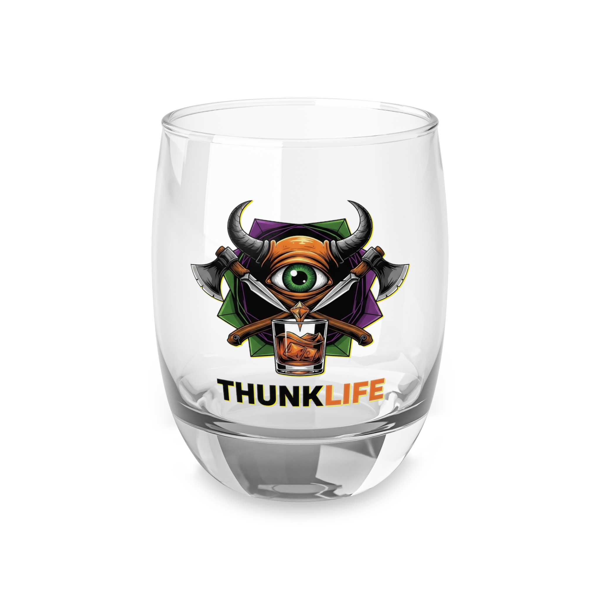 THUNKED NEAT – THUNKLIFE – Premium 6oz Whiskey Glass ~ Limited Edition
