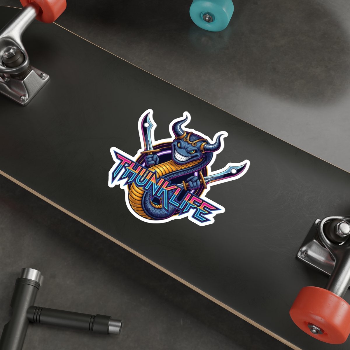 SERPENT SMILE – THUNKLIFE – Die-Cut Indoor/Outdoor Vinyl Sticker - Image 7