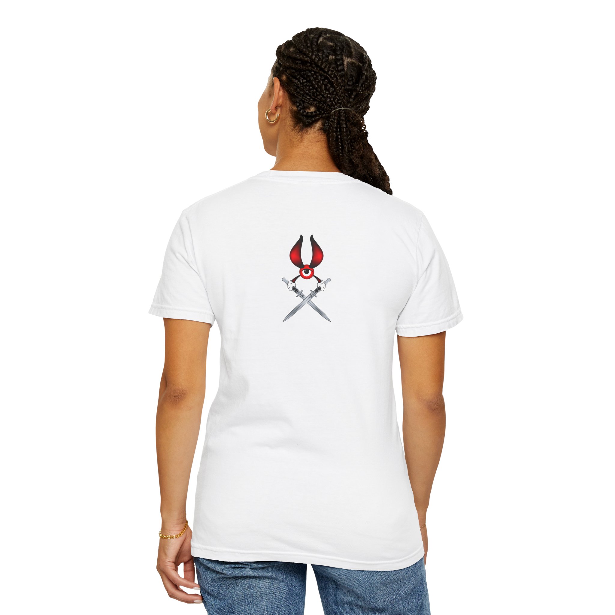 Double Devil Bulls Eye ThunkLife Graphic Unisex T-Shirt — Gothic Viking Axe Streetwear - Image 7