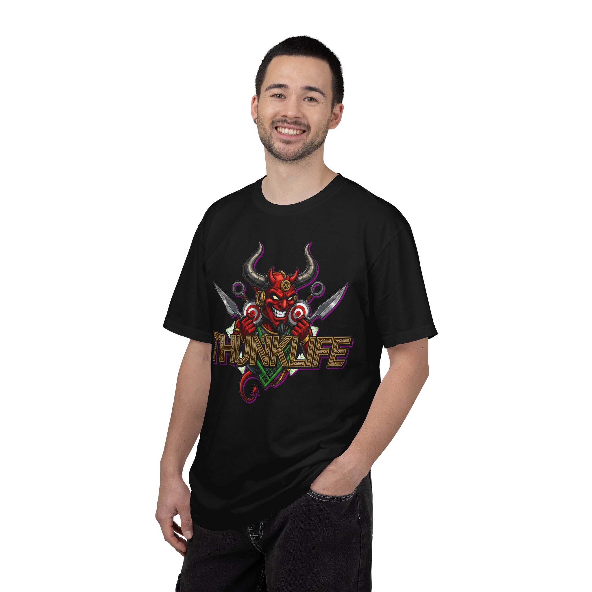 Double Devil Bulls Eye ThunkLife Graphic Unisex T-Shirt — Gothic Viking Axe Streetwear - Image 19