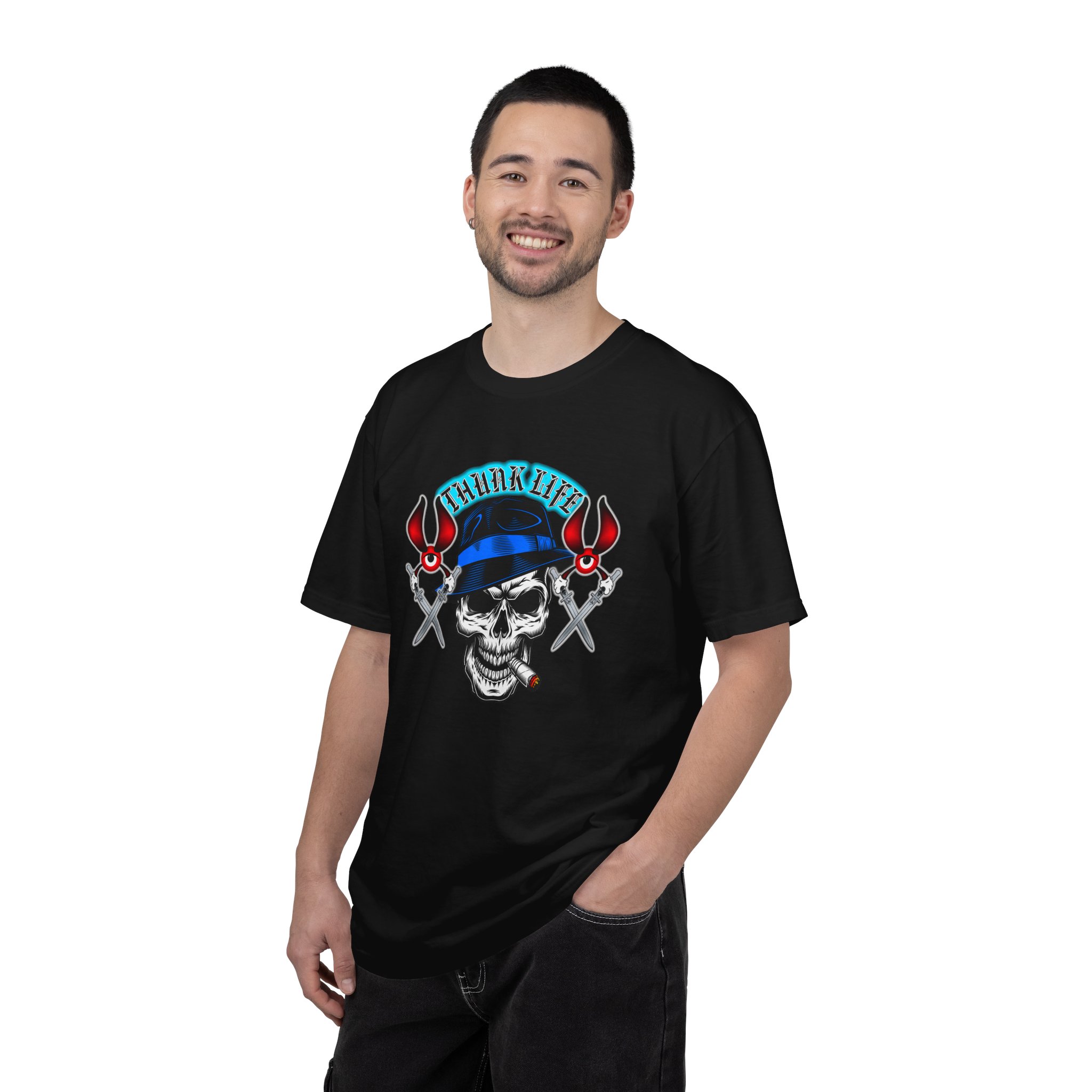 Fedora Skull ThunkLife Graphic Unisex T-Shirt — Bladed Back Streetwear - Image 19