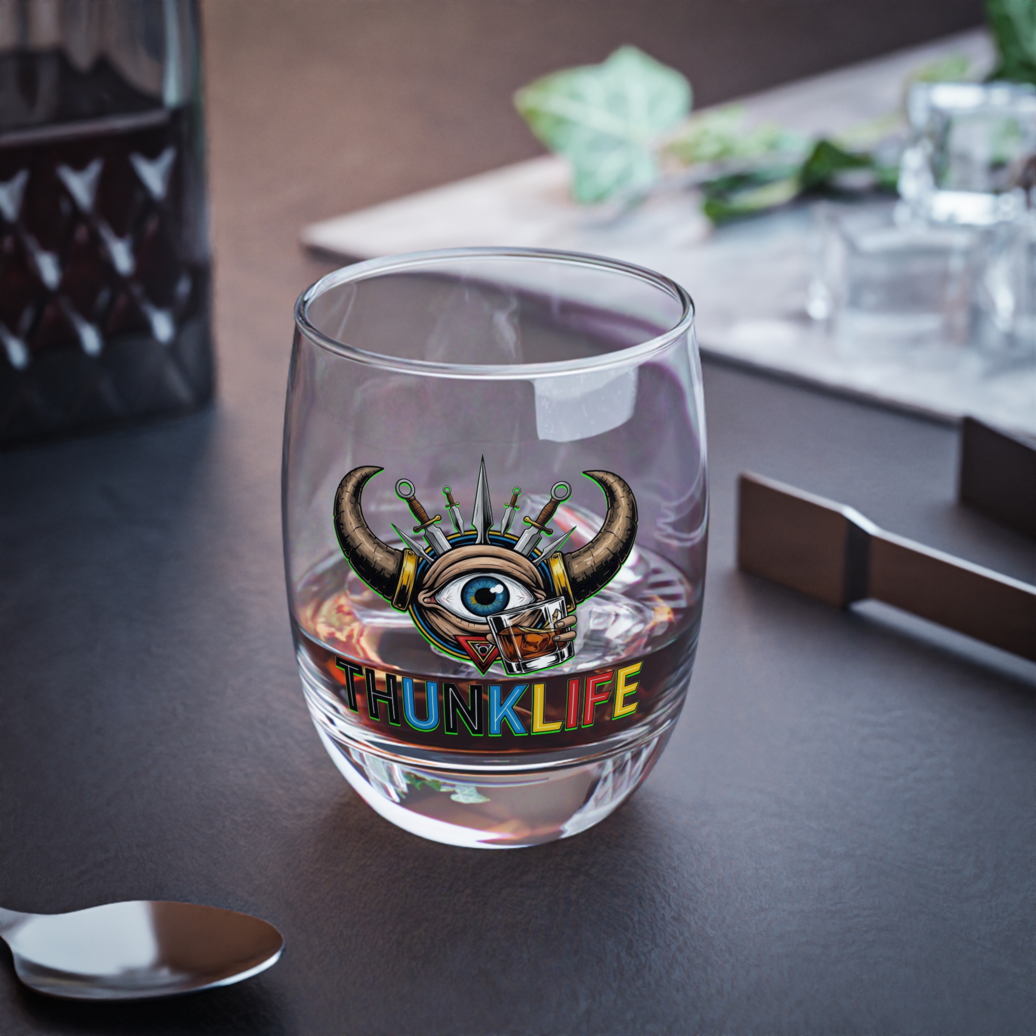 BULLSEYE BURN – THUNKLIFE – Premium 6oz Whiskey Glass ~ Limited Edition - Image 3