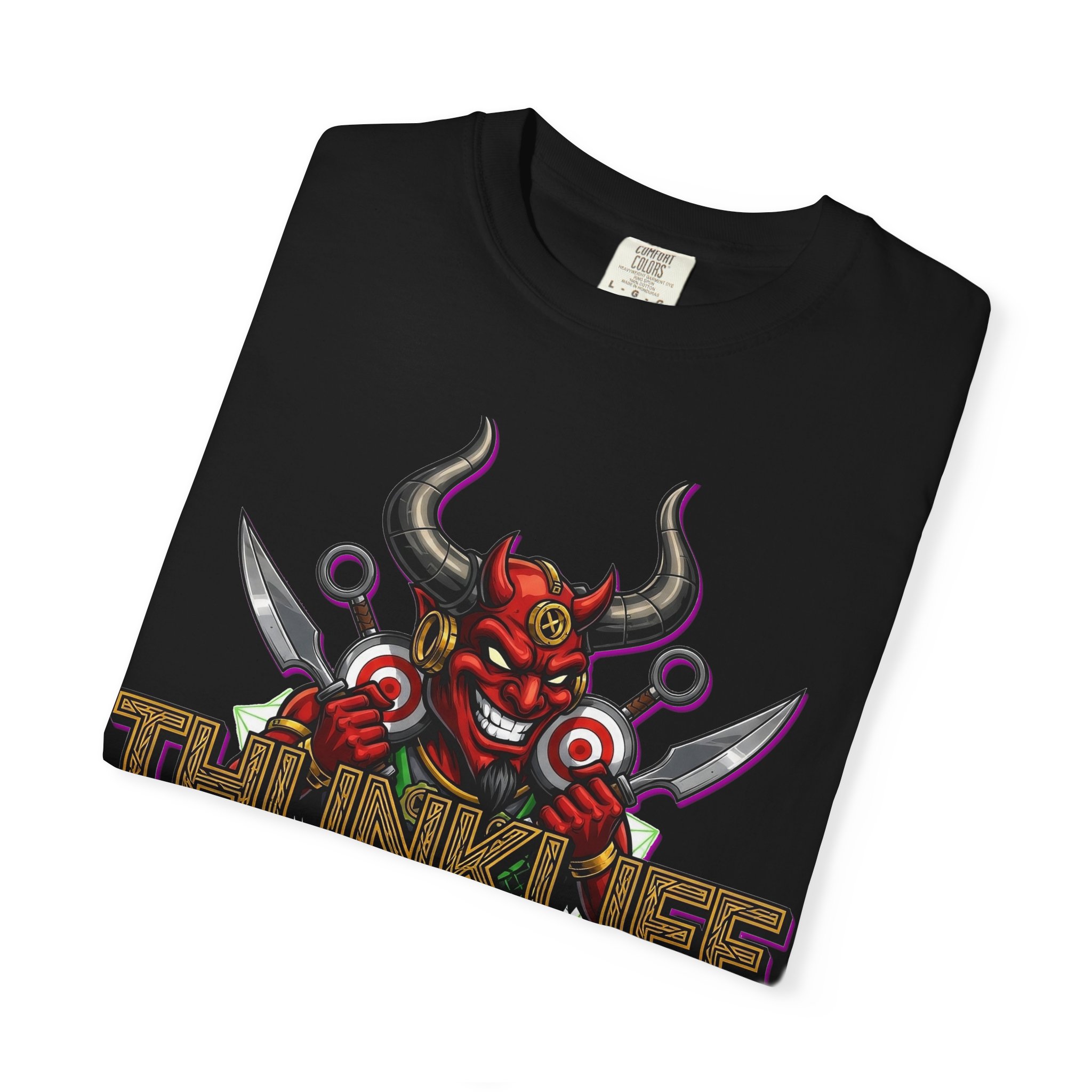 Double Devil Bulls Eye ThunkLife Graphic Unisex T-Shirt — Gothic Viking Axe Streetwear - Image 17