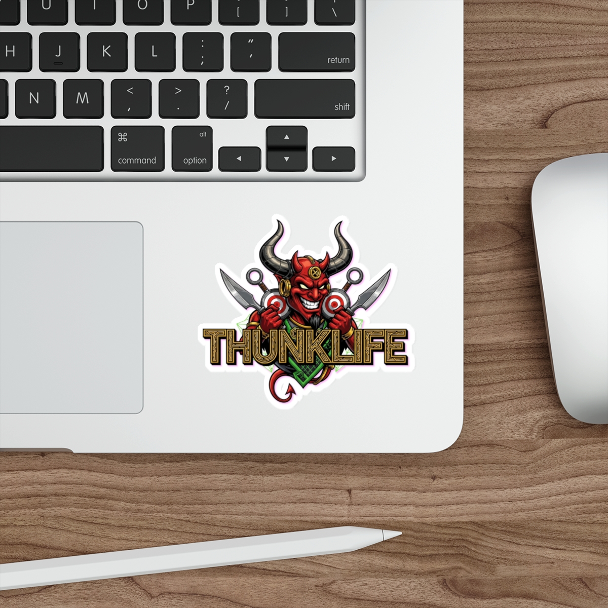 DOUBLE DEVIL – THUNKLIFE – Die-Cut Indoor/Outdoor Vinyl Sticker - Image 2