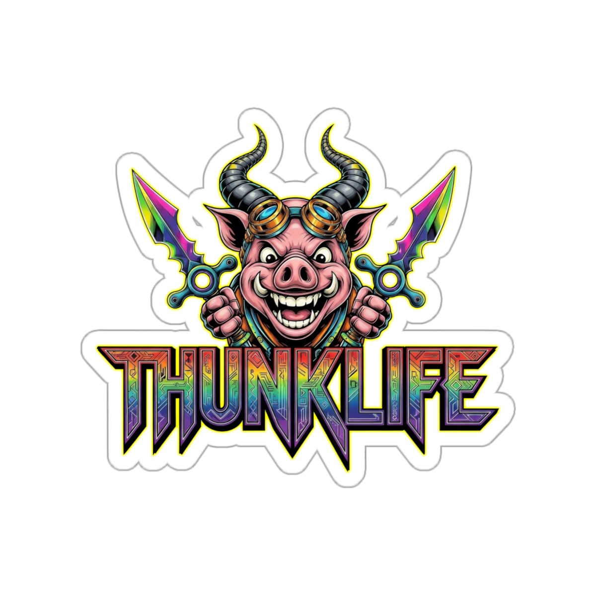Pork Chop – THUNKLIFE – Die-Cut Indoor/Outdoor Vinyl Sticker - Image 5