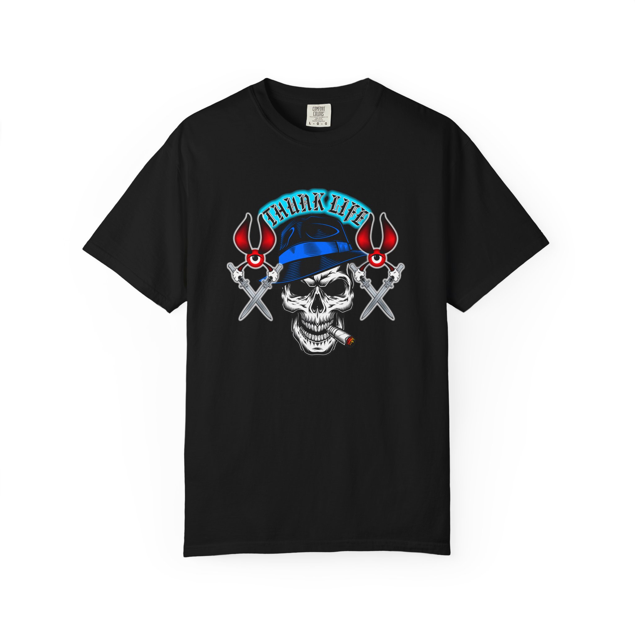 Fedora Skull ThunkLife Graphic Unisex T-Shirt — Bladed Back Streetwear - Image 15