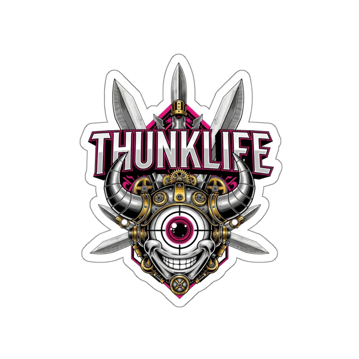 CYCLOPS DEVIL – THUNKLIFE – Die-Cut Indoor/Outdoor Vinyl Sticker - Image 5