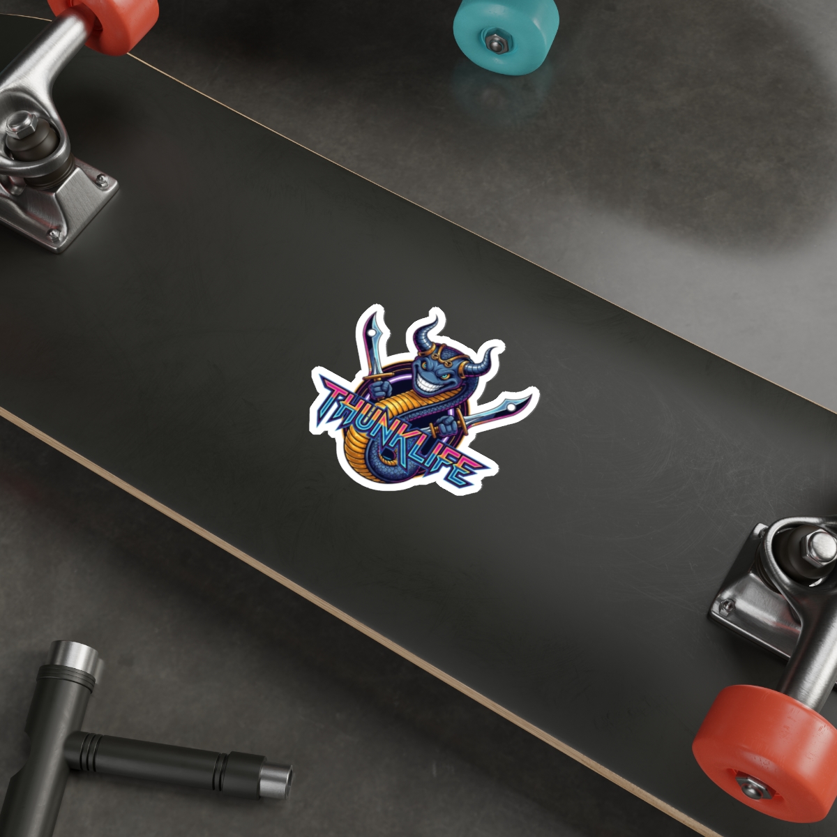 SERPENT SMILE – THUNKLIFE – Die-Cut Indoor/Outdoor Vinyl Sticker - Image 3