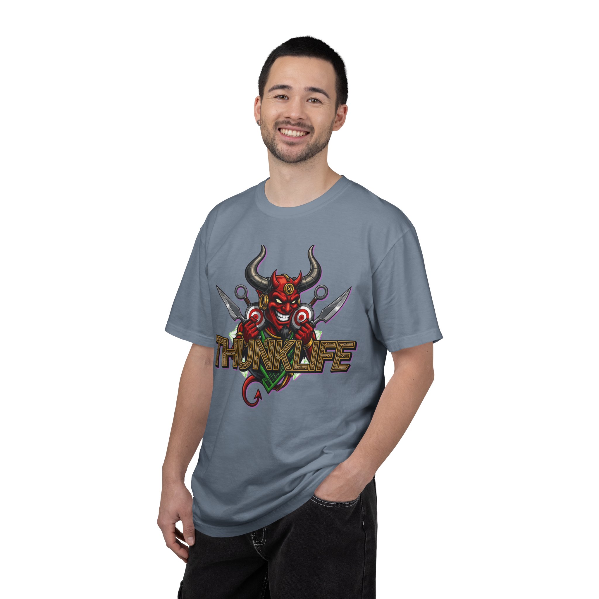 Double Devil Bulls Eye ThunkLife Graphic Unisex T-Shirt — Gothic Viking Axe Streetwear - Image 12