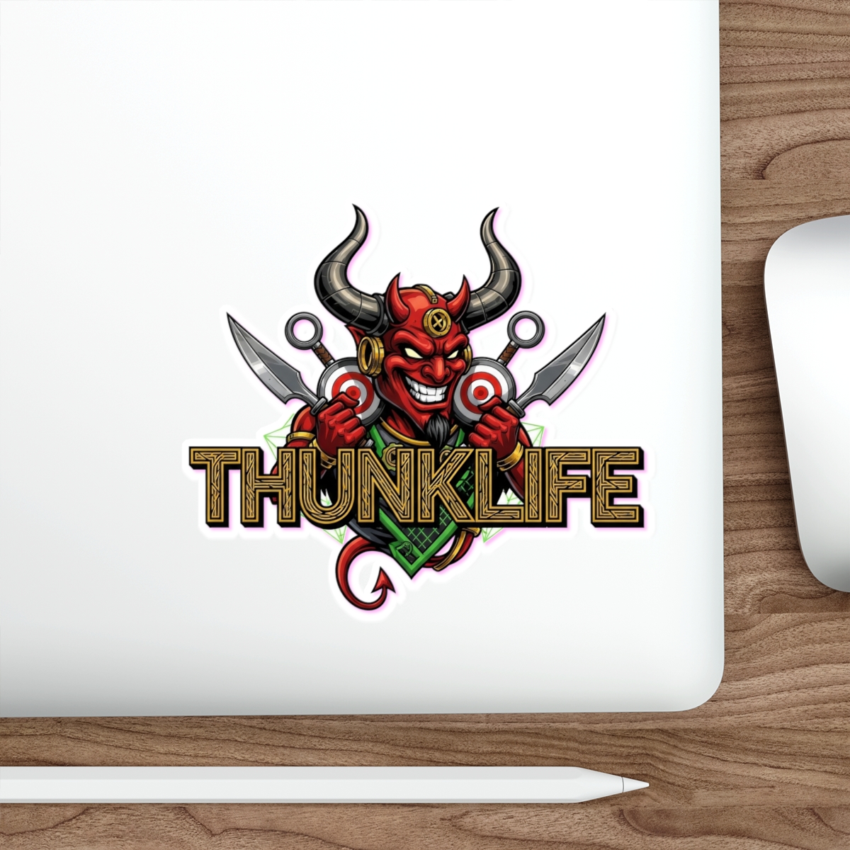 DOUBLE DEVIL – THUNKLIFE – Die-Cut Indoor/Outdoor Vinyl Sticker - Image 6