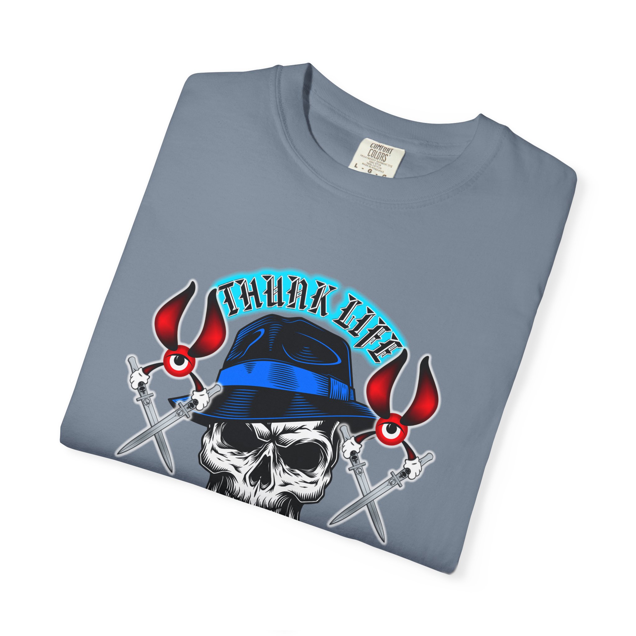 Fedora Skull ThunkLife Graphic Unisex T-Shirt — Bladed Back Streetwear - Image 10