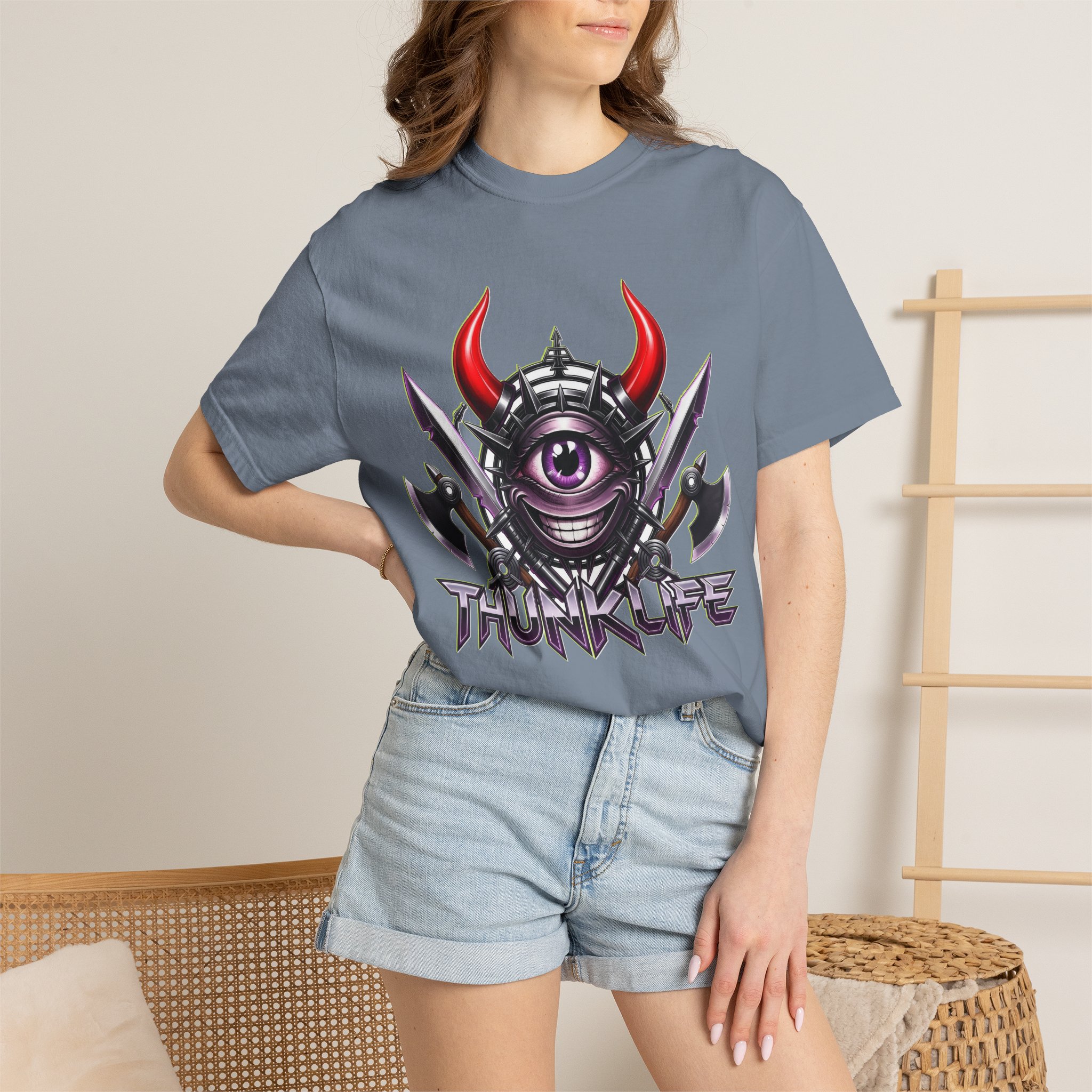 Bladion Bulls Eye ThunkLife Graphic Unisex T-Shirt — Gothic Viking Axe Streetwear - Image 11