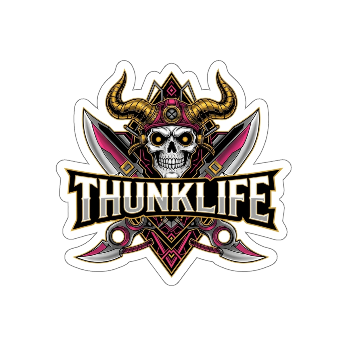 GOLDEN EYES – THUNKLIFE – Die-Cut Indoor/Outdoor Vinyl Sticker