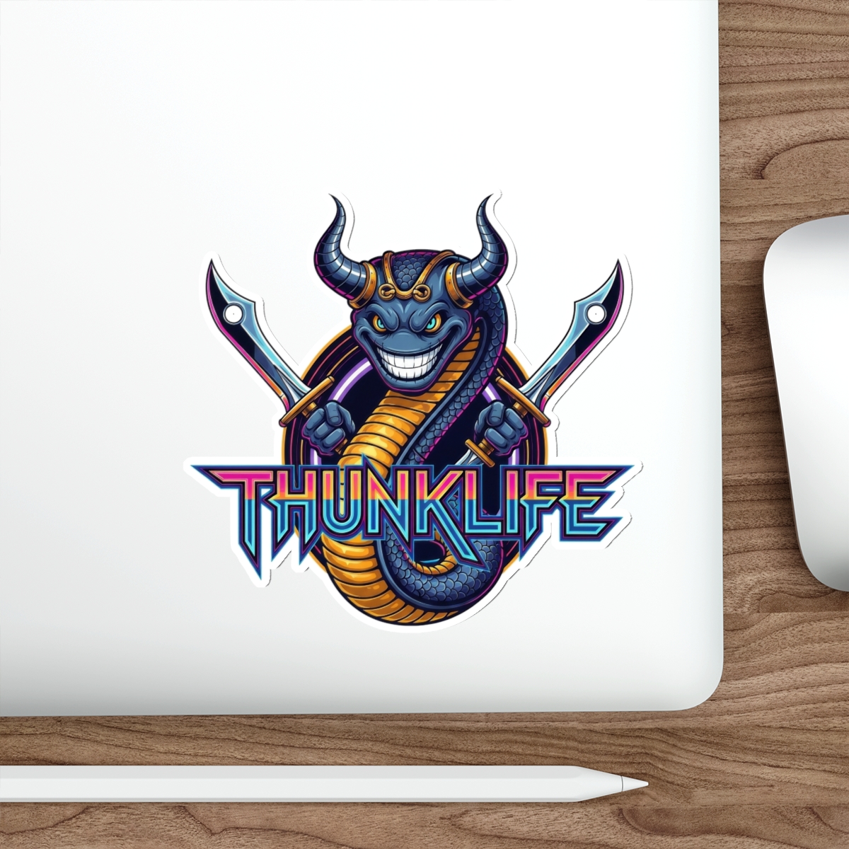 SERPENT SMILE – THUNKLIFE – Die-Cut Indoor/Outdoor Vinyl Sticker - Image 6
